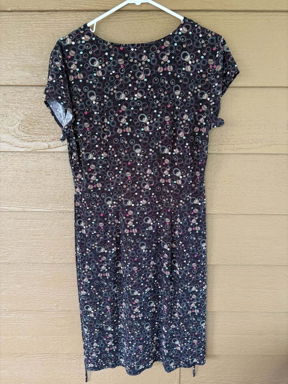 Christopher & Banks XL Black Multicolour Circle Print Dress - Picture 6 of 8